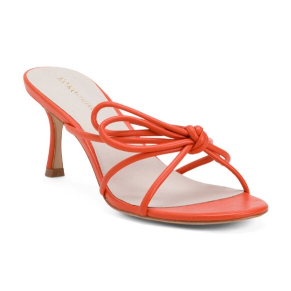 KOKO + PALENKI Leather Barely Heeled Sandals - Picture 1 of 3